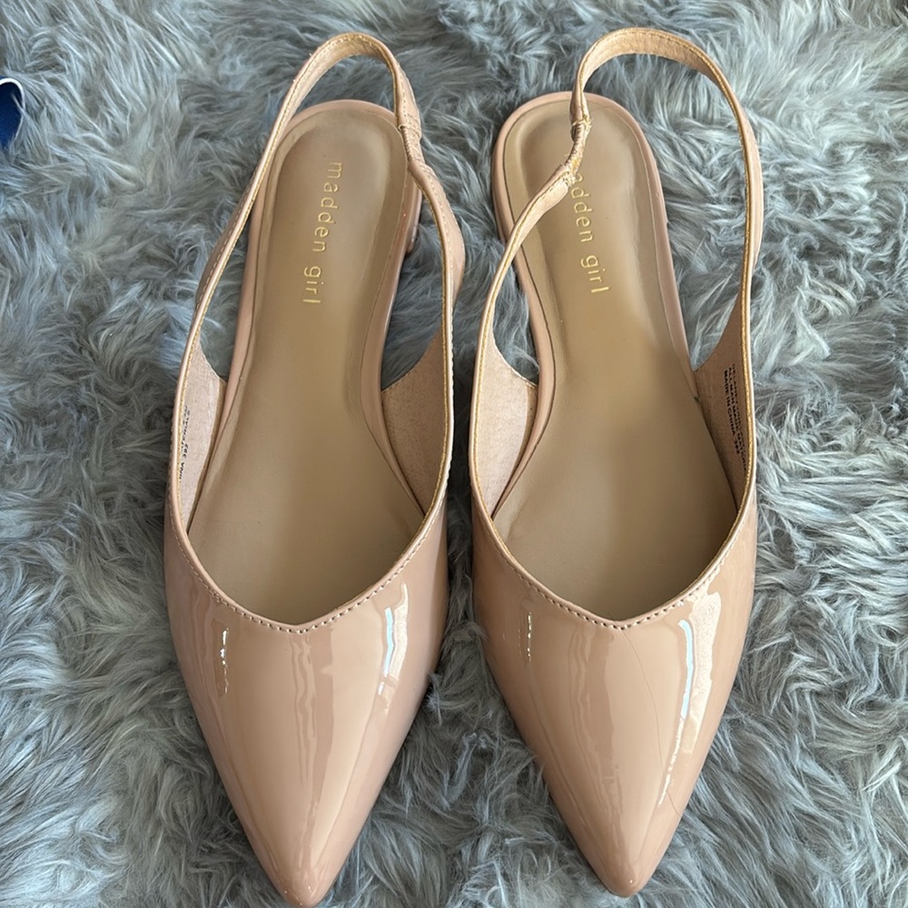 Nude Madden Girl sling back flats